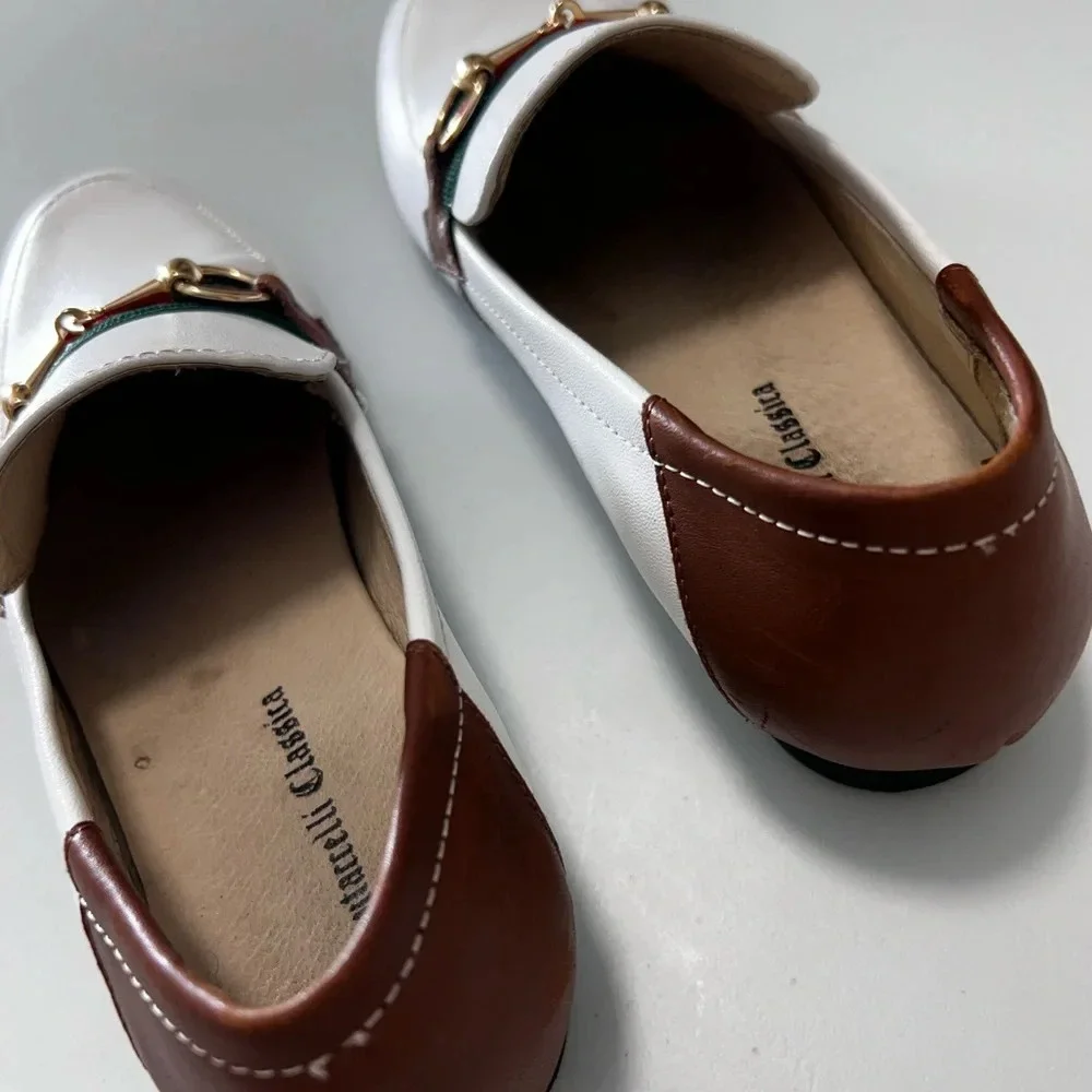 Boutaccelli  white Leather Loafer Size 12.5 (EUR-29)